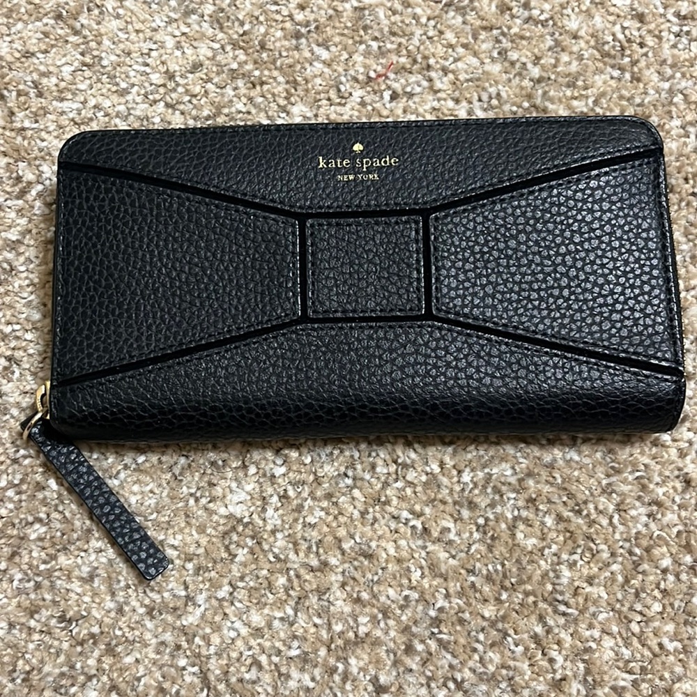 Kate spade black leather wallet